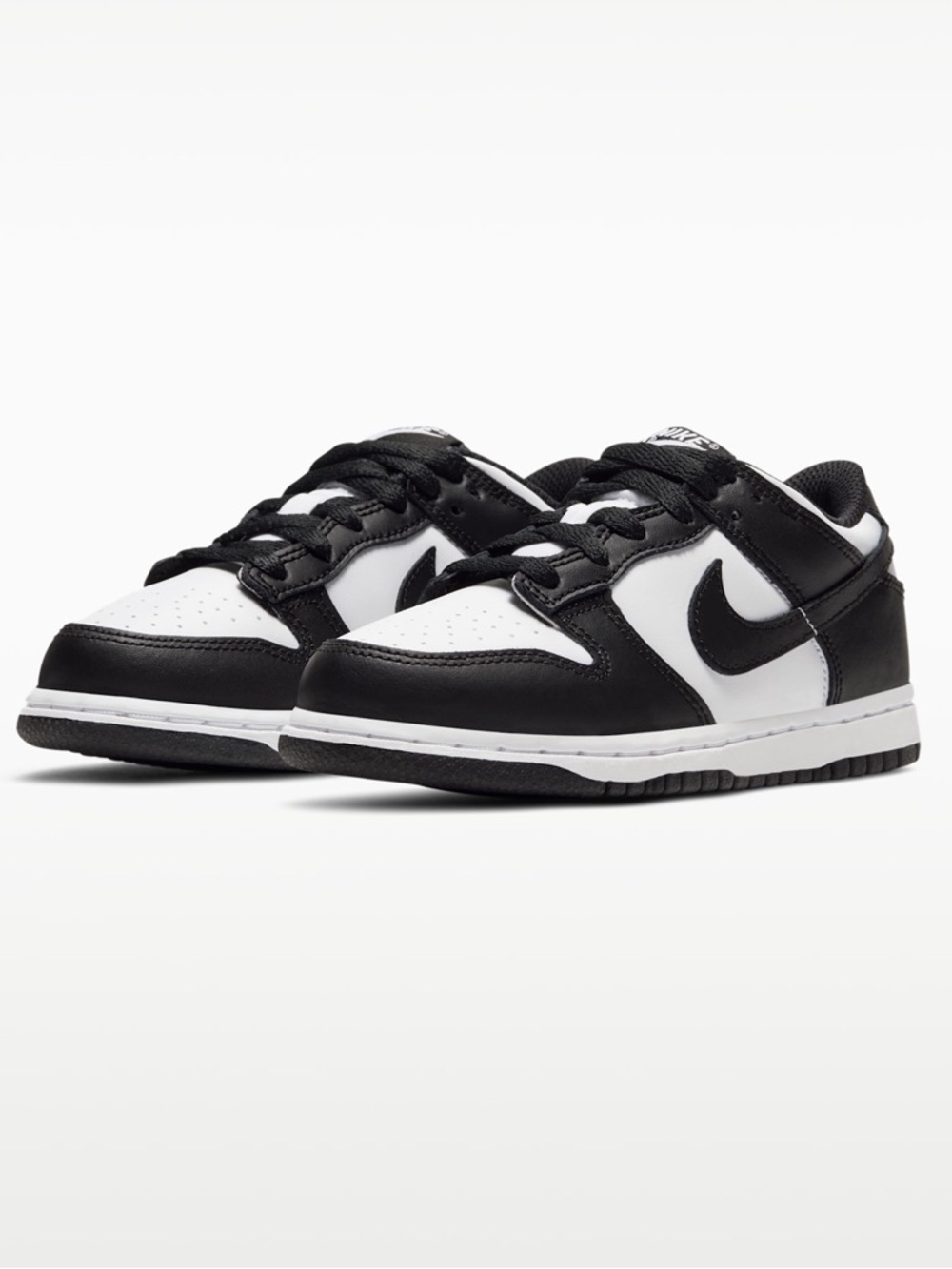 Nike Low Dunk Big Kids Low-Top Sneakers in Black and White